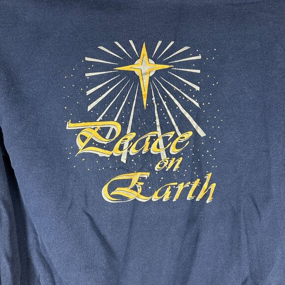 Disney Womens Vintage Pooh 100 Acre Collection Peace On Earth Sweatshirt Size XL - Picture 2 of 7